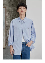 80s Cotton Oxford Asymmetric Pocket Shirt