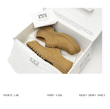 Matte Yellow Leather Derby Shoes