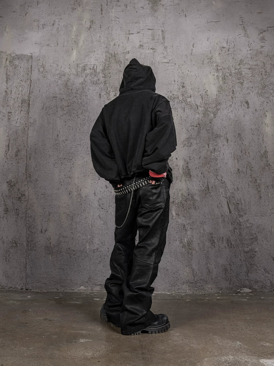 Distressed Printed Hellbound Wing Hoodie