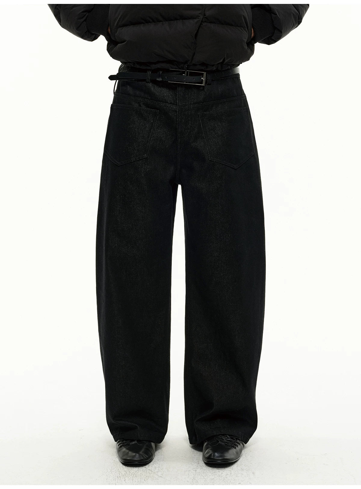 Distressed Fleece Lined Banana Jeans