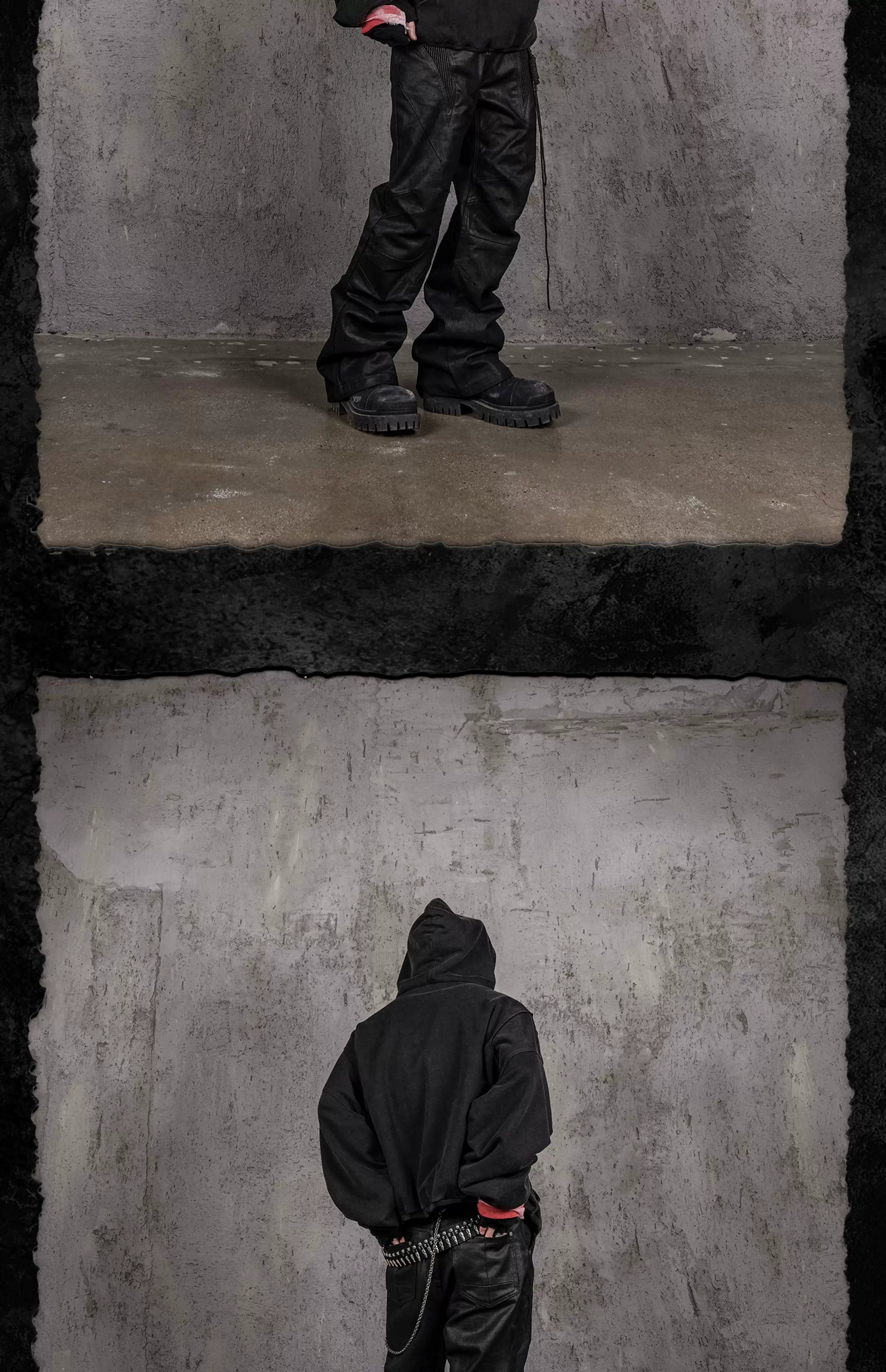 Distressed Printed Hellbound Wing Hoodie