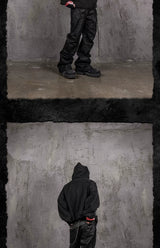 Distressed Printed Hellbound Wing Hoodie