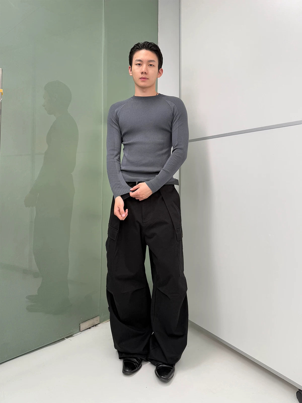 Lightweight Ribbed Knit Long Sleeve