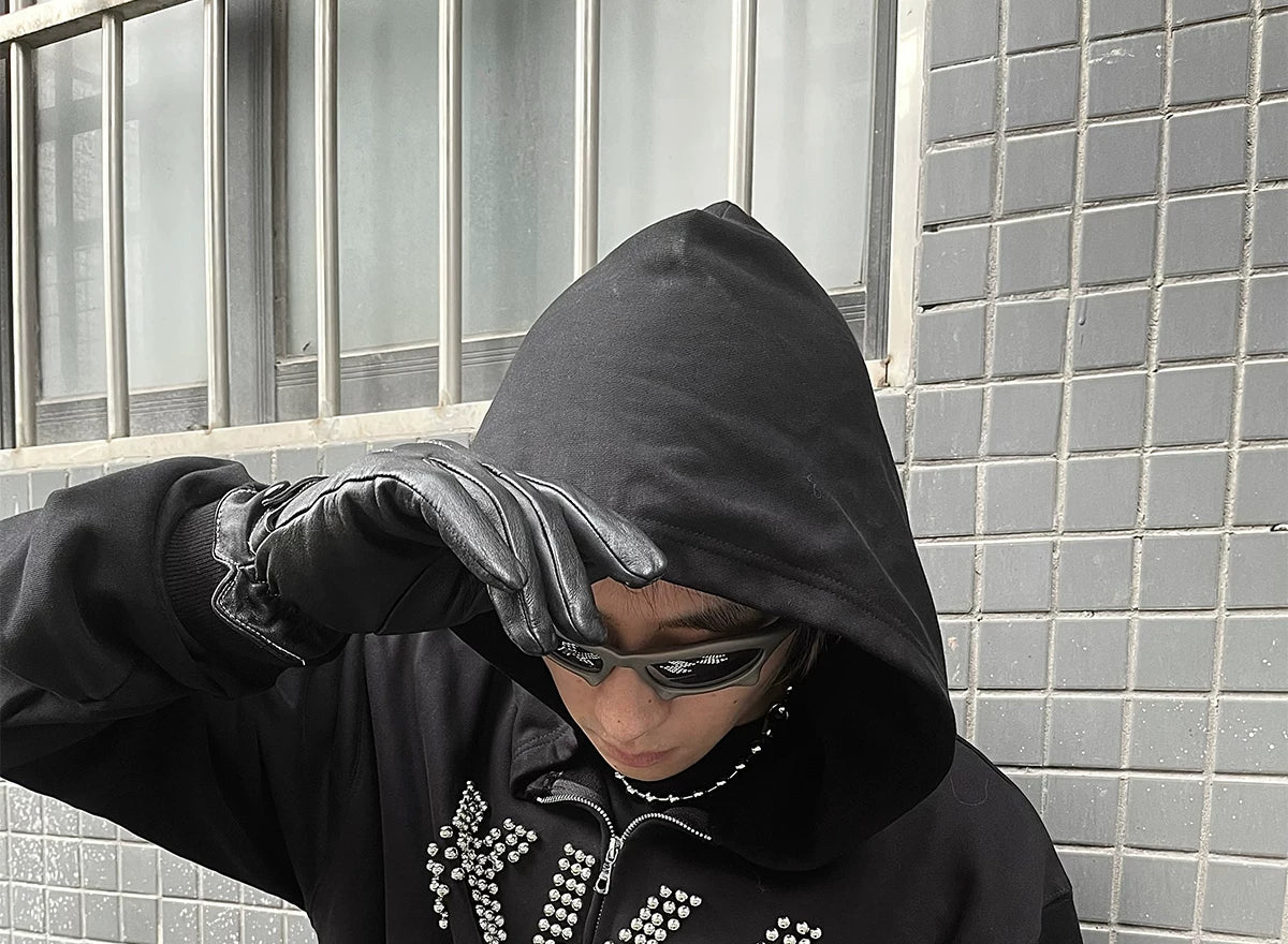 Slim Fit Beaded Heavyweight Hoodie