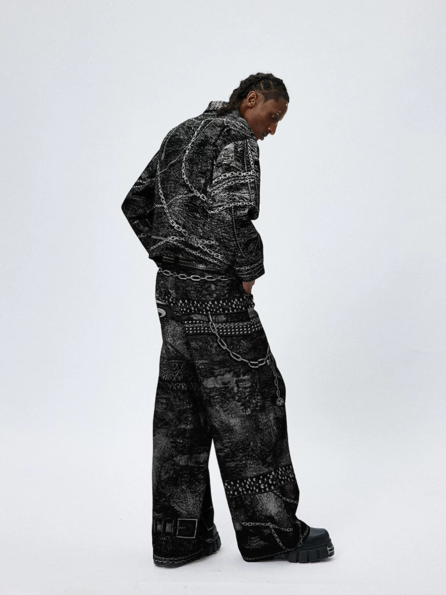 American Chain Print Detroit Work Jacket