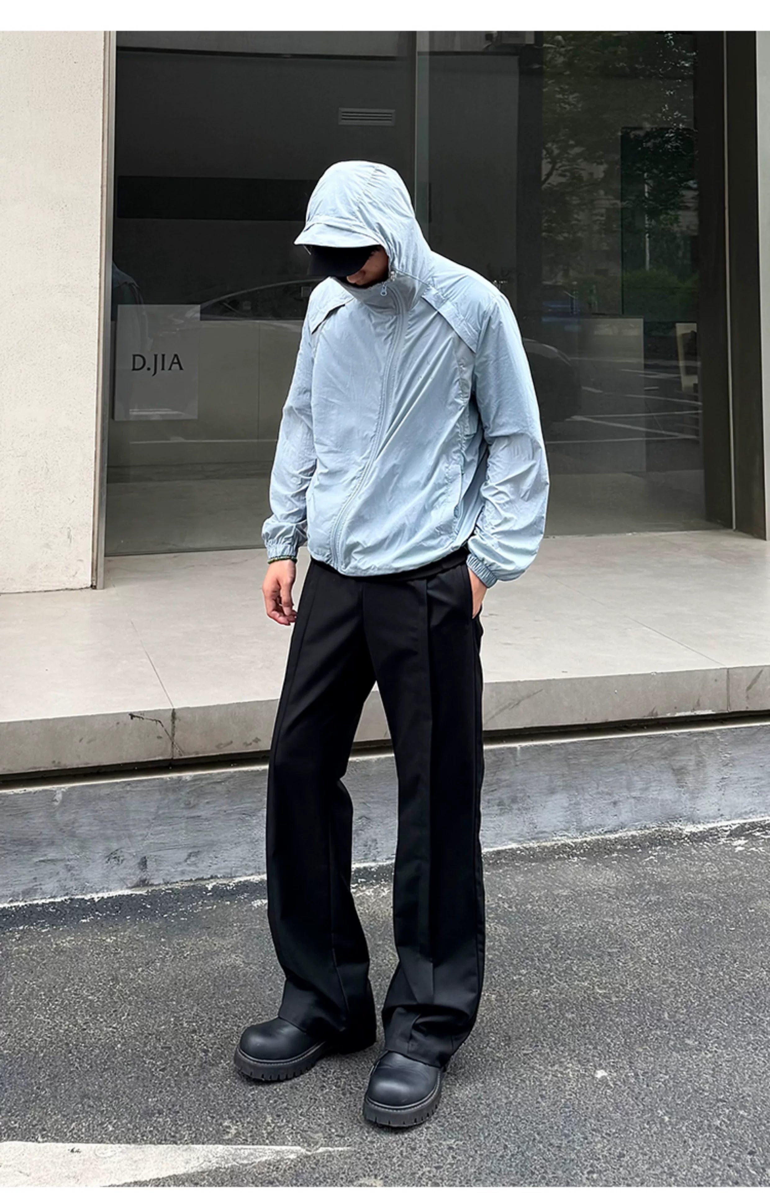 Men's Drawstring Waist Flared Suit Pants