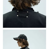 Long Brim Red Embroidered Distressed Cap