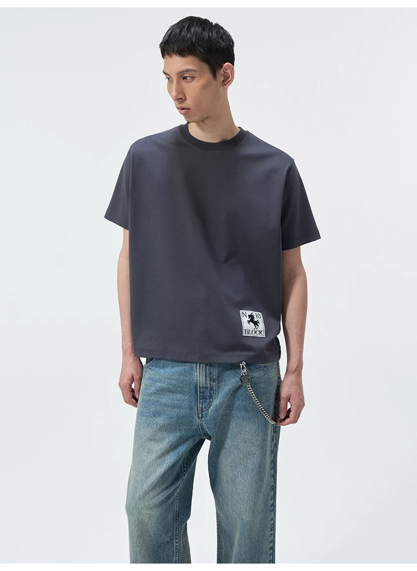 Multi-color Cotton Crew Neck Tees