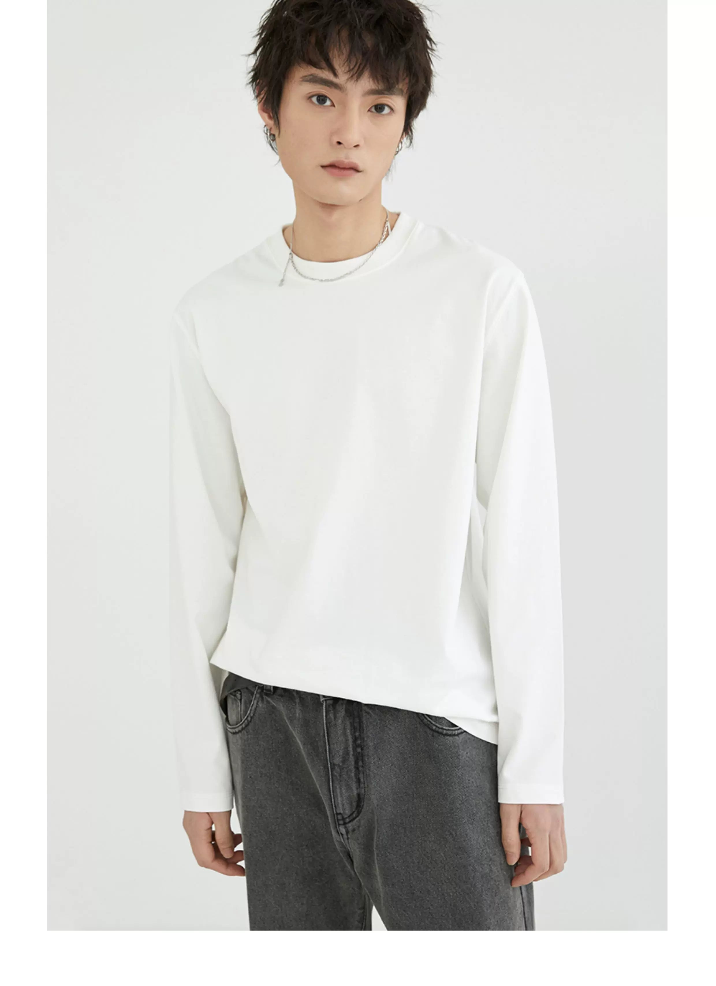 Long-Sleeved Mercerized Combed Tee