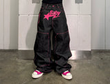2000s Pink Baby Bootleg Straight Jeans