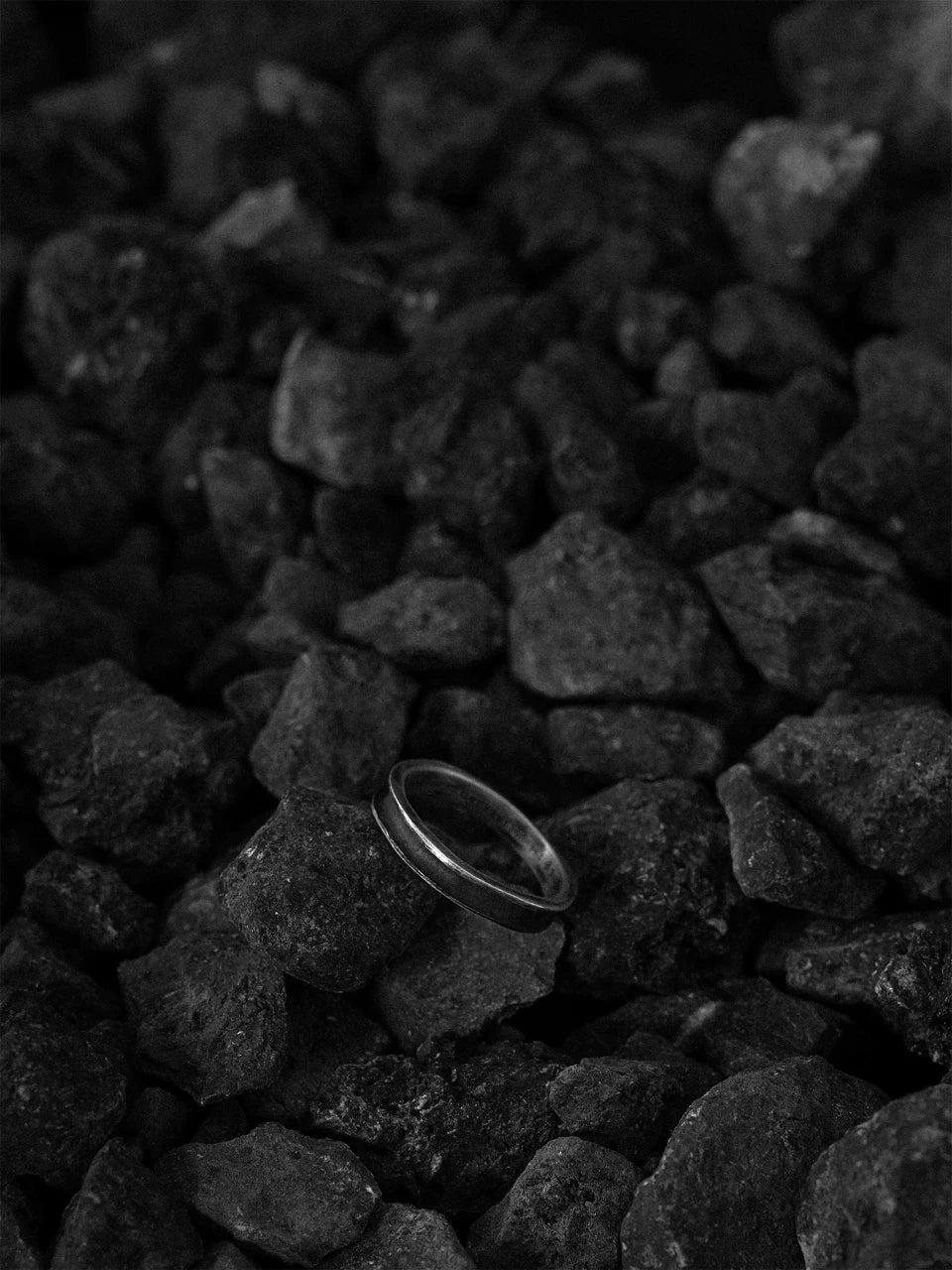 Handmade Oxidized Silver Inverted Cross Ring