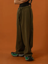 Men's Drawstring Wool Wide Leg Pants