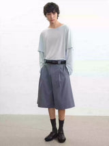 Houndstooth Pleated Capri Pants