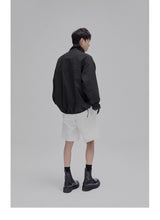 Color Block Zip Pocket Short Jacket