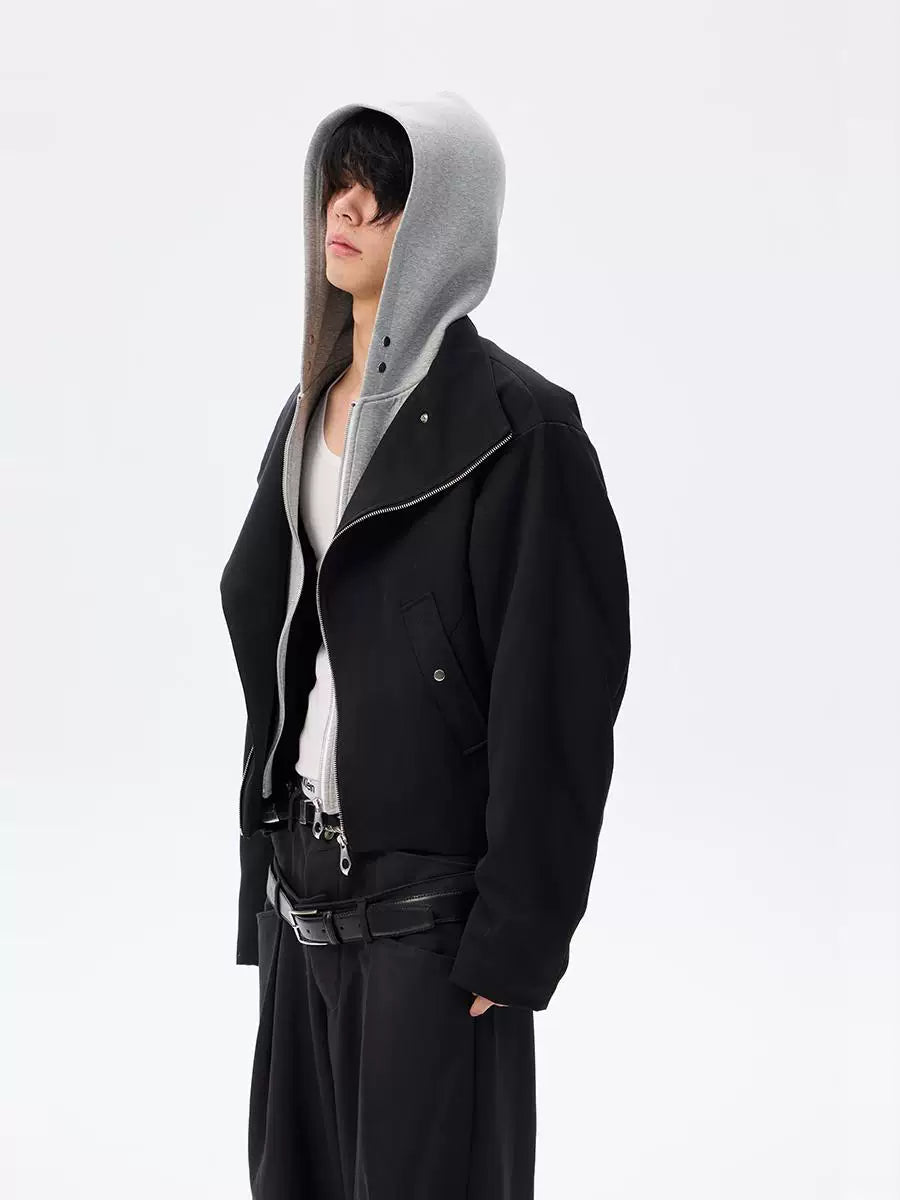 Two-In-One Short Detachable Hooded Puffer Jacket