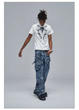Cleanfit Green Washed Multi-pocket Straight Jeans