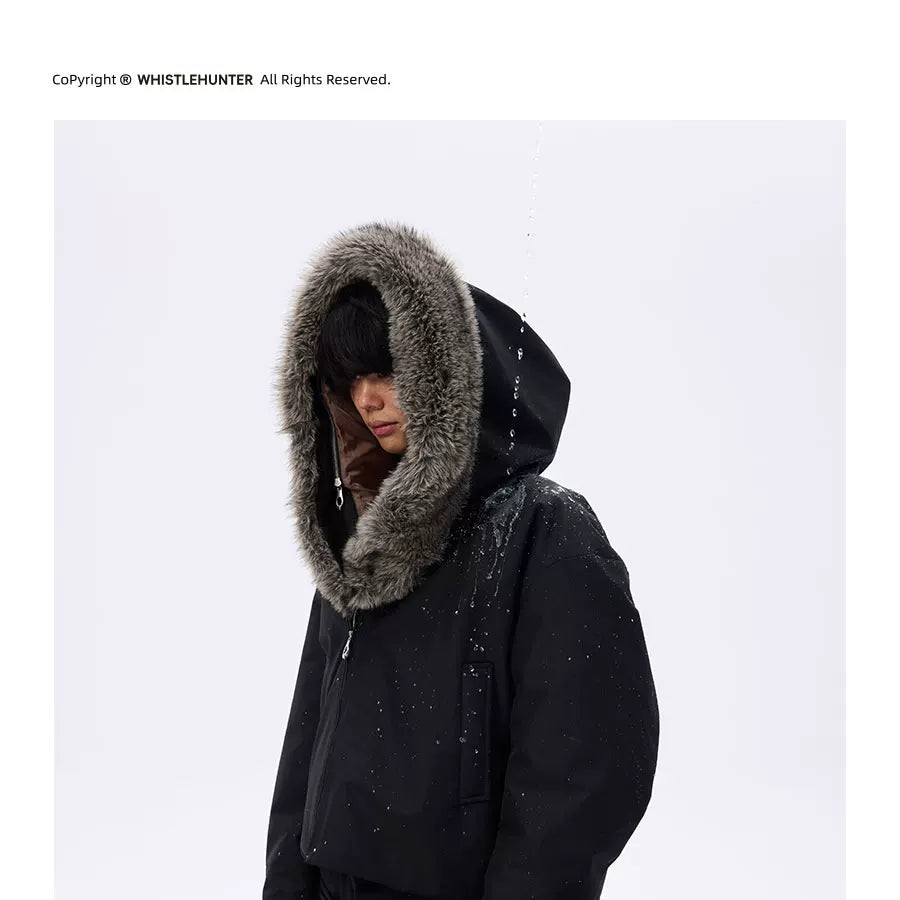Waterproof Detachable Fox Fur Padded Coat