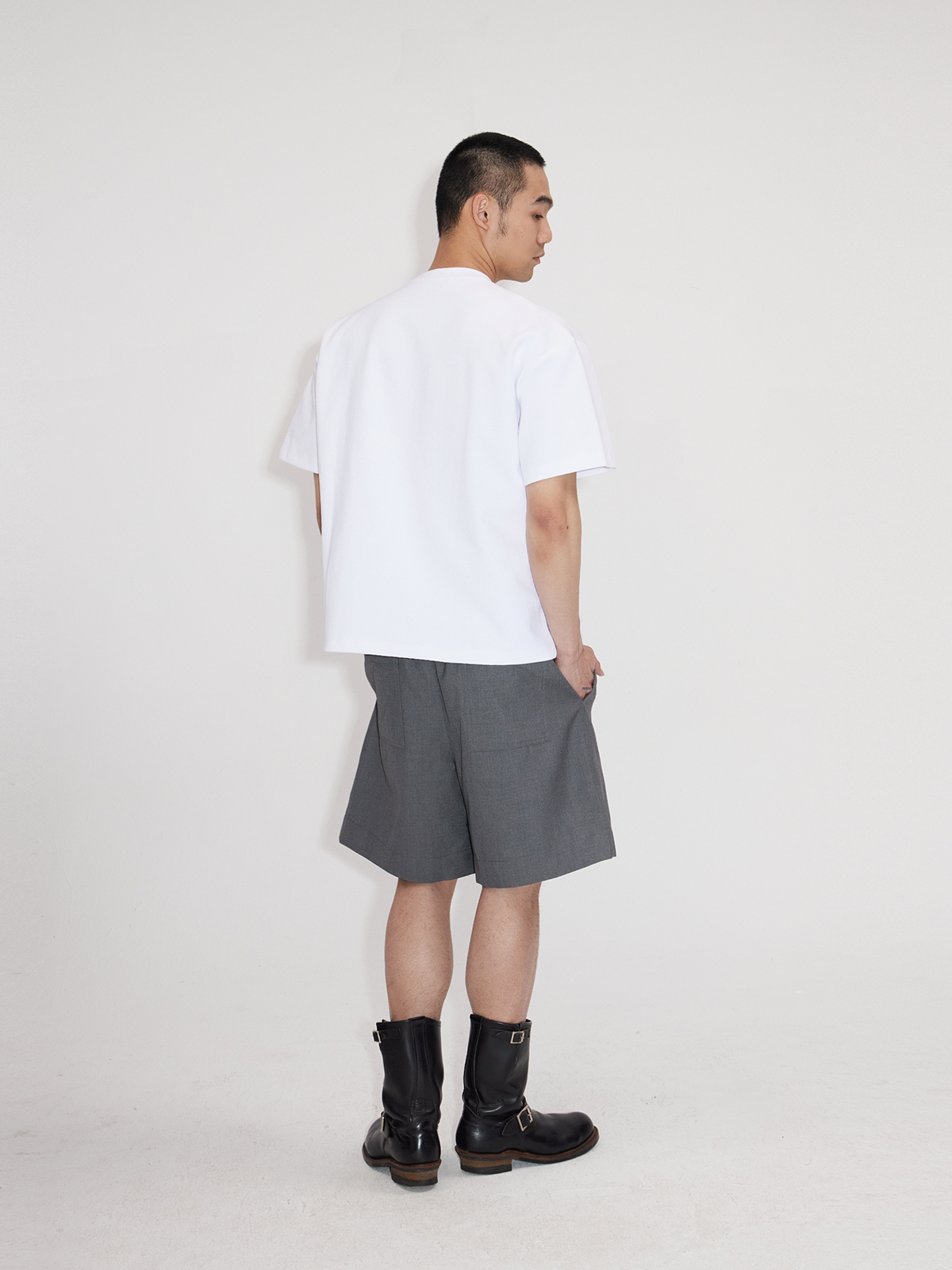 Elastic Waist Tailored Shorts