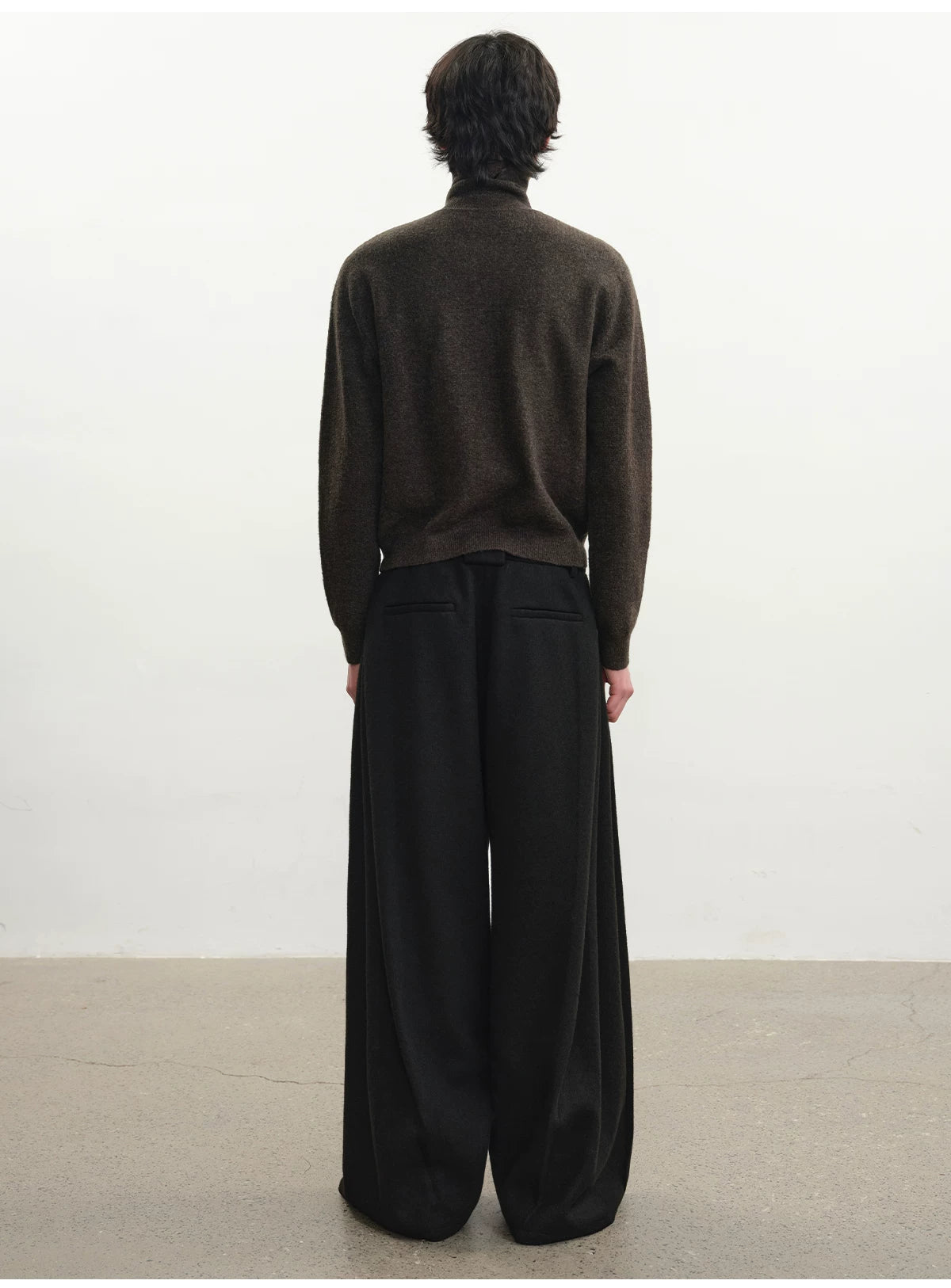 Marled Turtleneck Cardigan Sweater