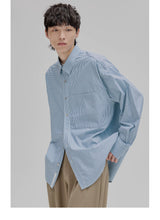 Striped Paneled Pocket Shirt