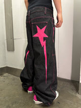 2000s Pink Baby Bootleg Straight Jeans