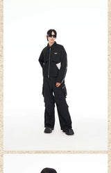 Men's Loose Short Patchwork Zip Jacket