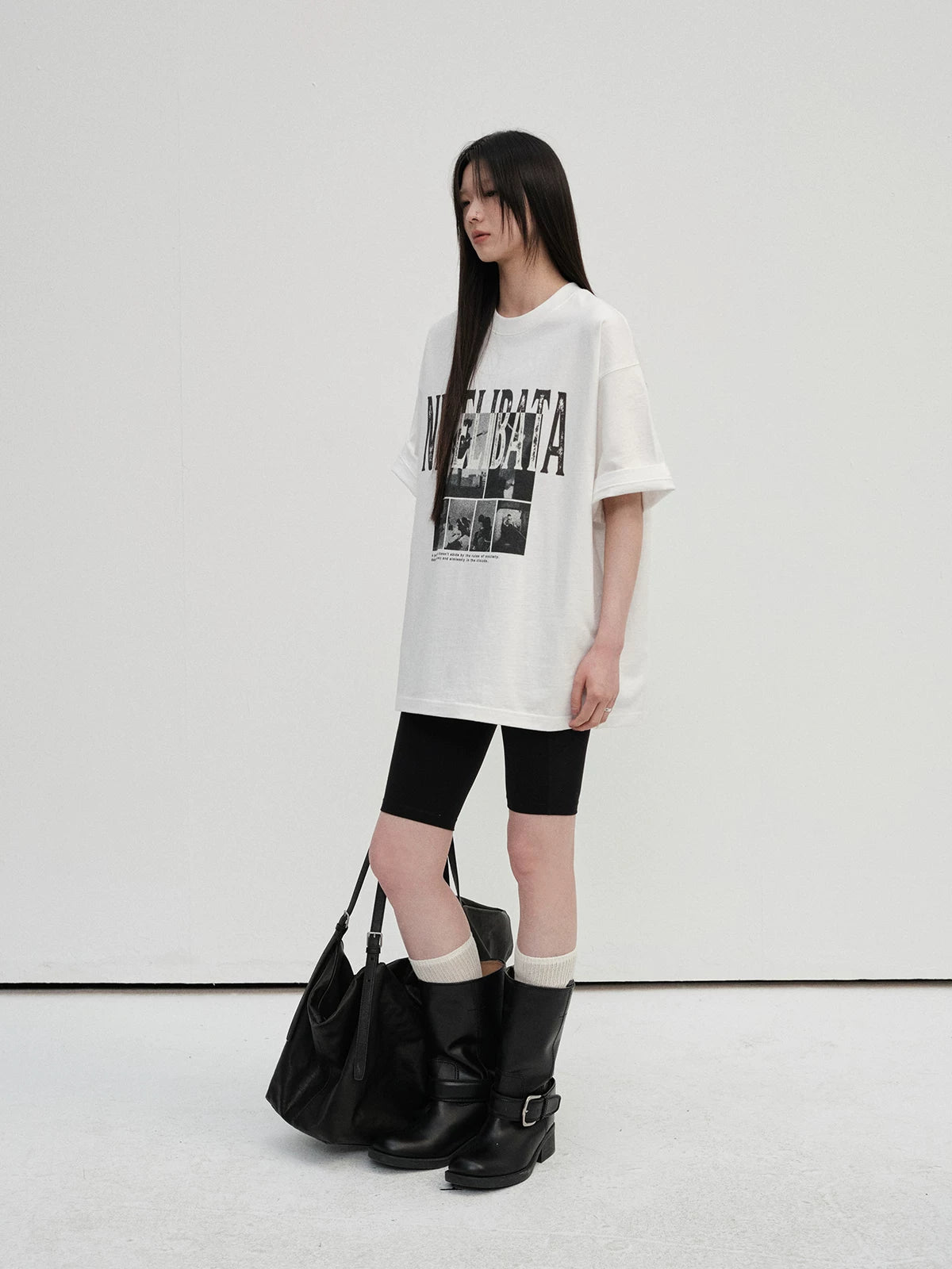 300G Double Yarn Printed Tee