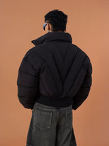 Men's Black Cropped Puffer Jacket