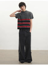 Faded Gray Side Pocket Corduroy Pants
