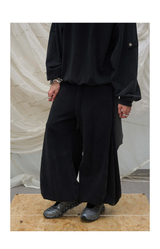 Casual Washed Detachable Tee Flap Sweatpants