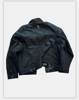 Distressed Ice Blue Ombre Denim Jacket