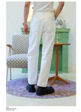 Men's Vintage White Wide Leg Jeans