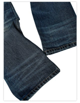 Dark Ice Blue Wash Straight Jeans
