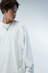 Long Sleeve Unisex Litchi Patch Tee