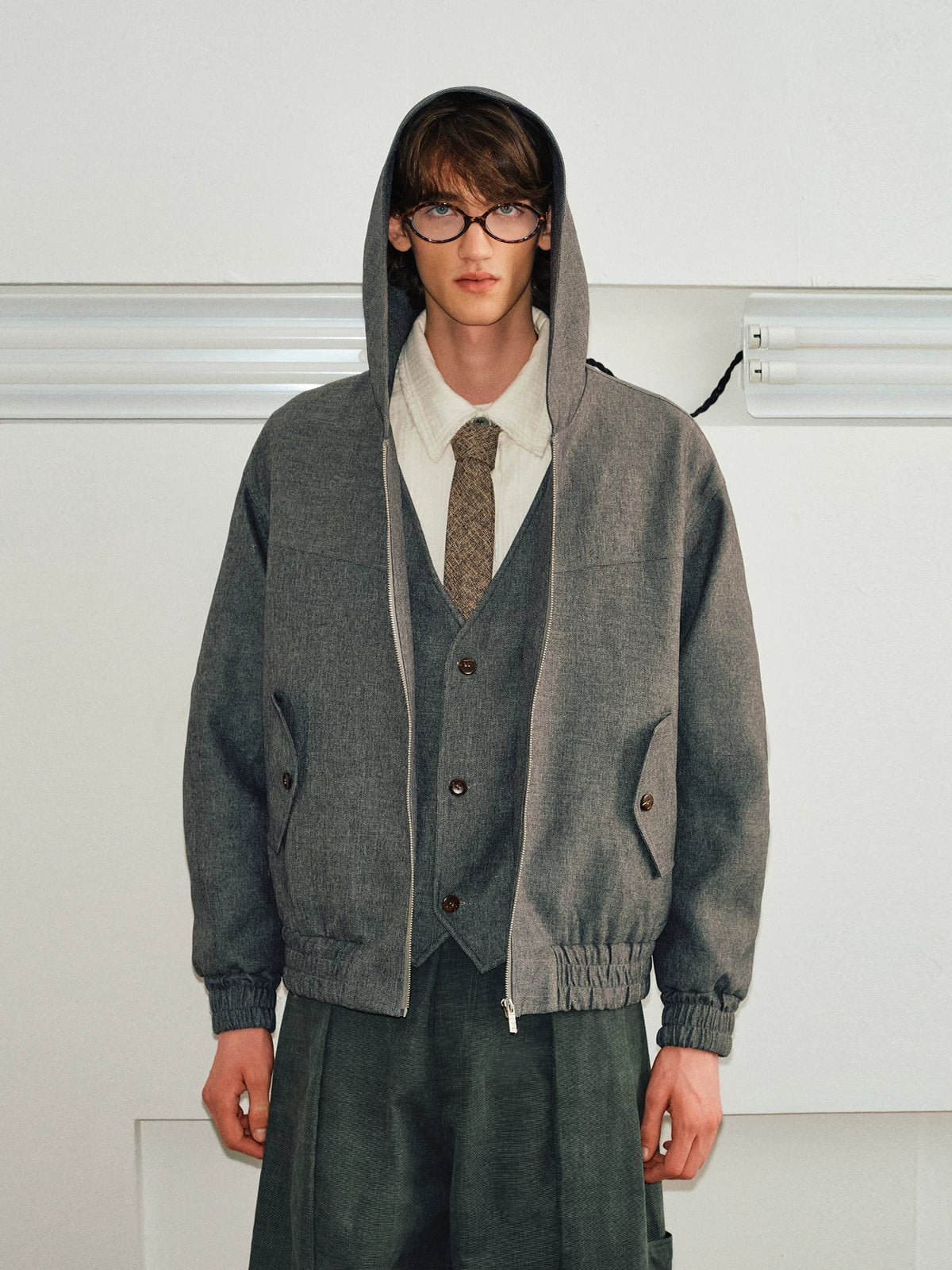Men's Two-In-One V-Neck Vest Blazer