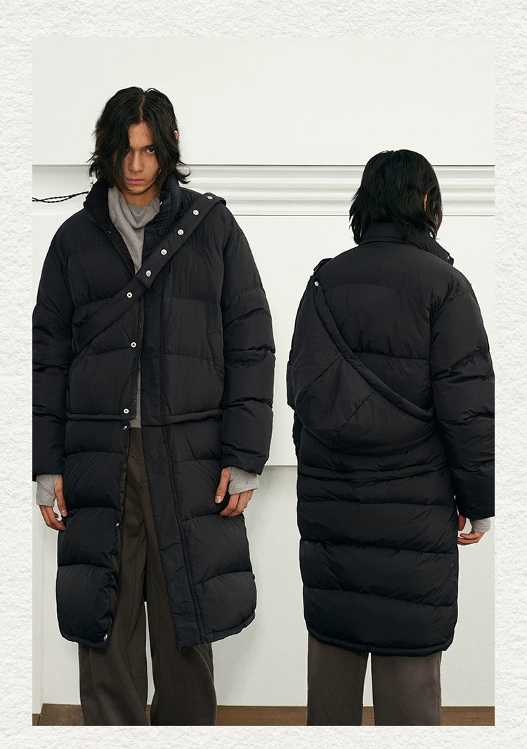 Versatile 90% Down Detachable Waterproof Jacket