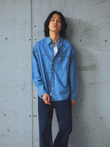 Okayama Washed Long-Staple Cotton Denim Shirt