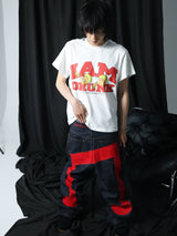 White Drunk Print Short Sleeve Tee