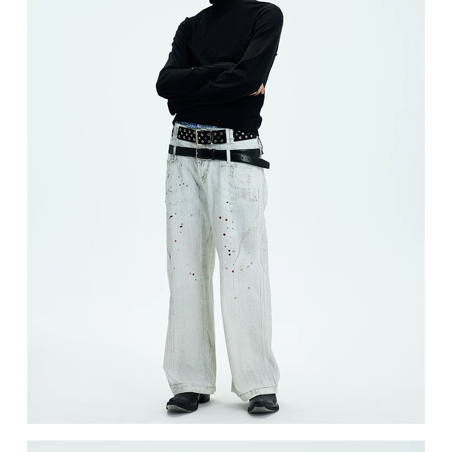 Two-color Fitted Long-sleeve Turtleneck Tee