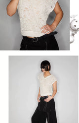 Y2K Distressed Crop Top