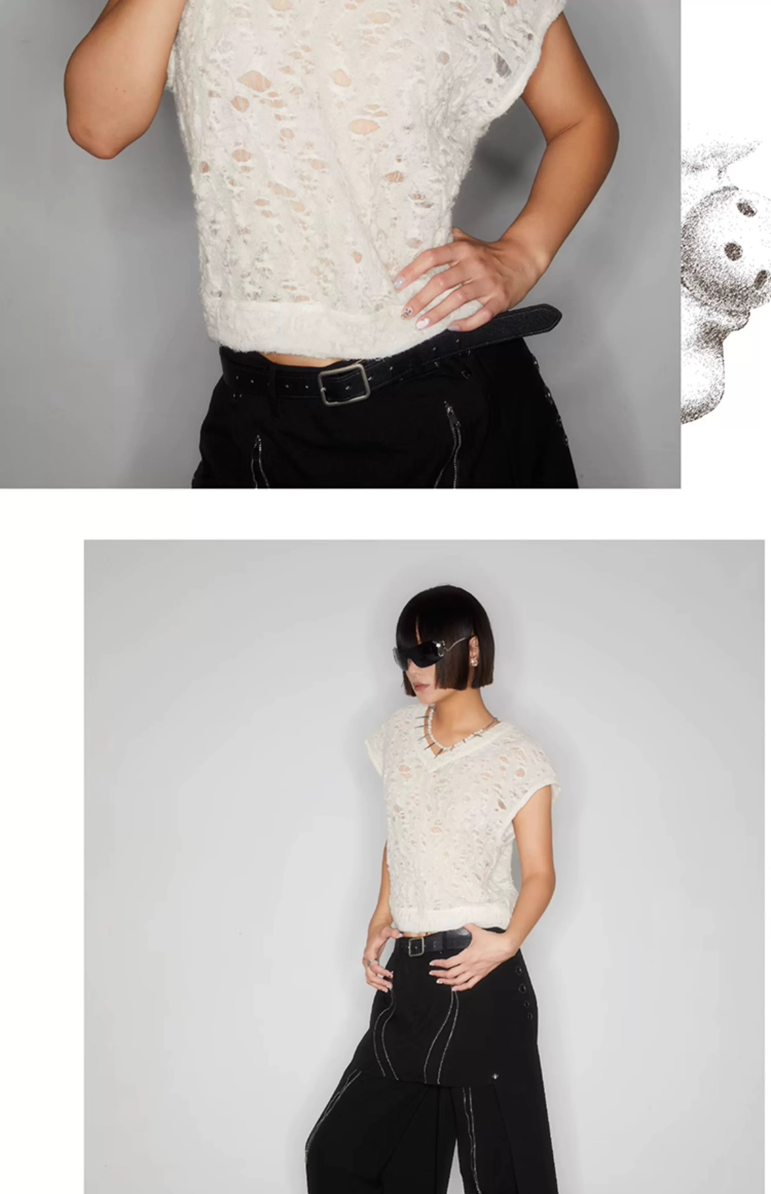 Y2K Distressed Crop Top