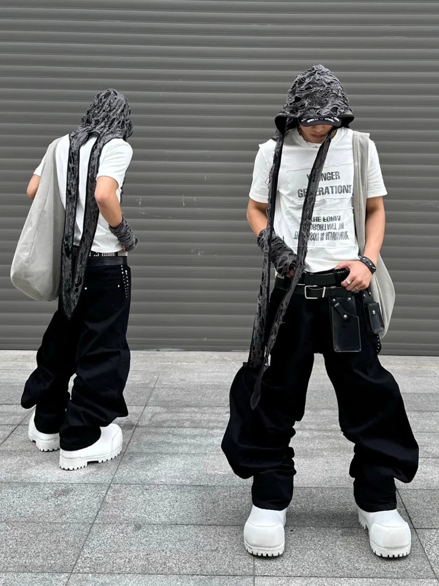 Distressed Bunny Ear Hip Hop Durag