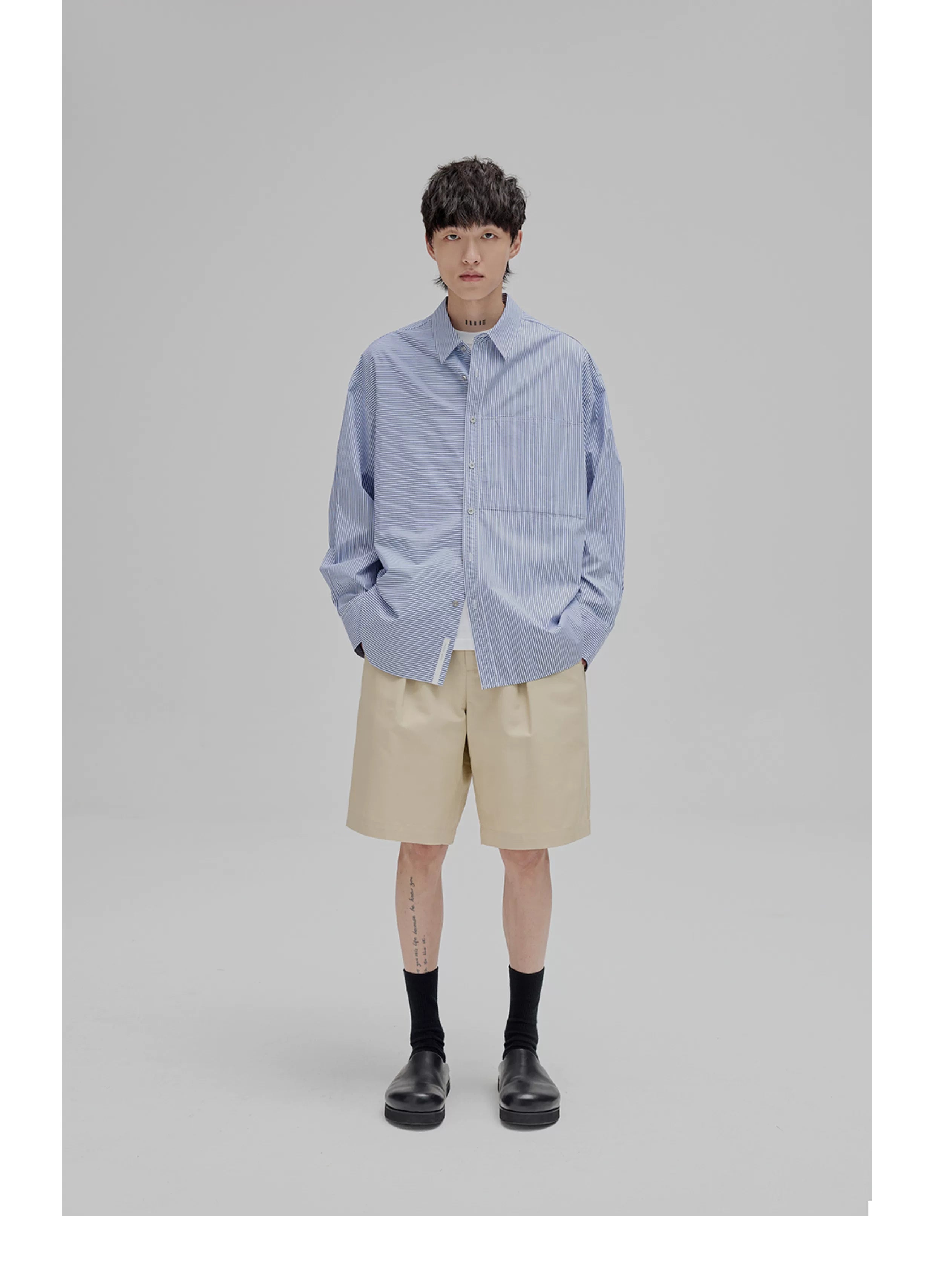 Striped Paneled Pocket Shirt