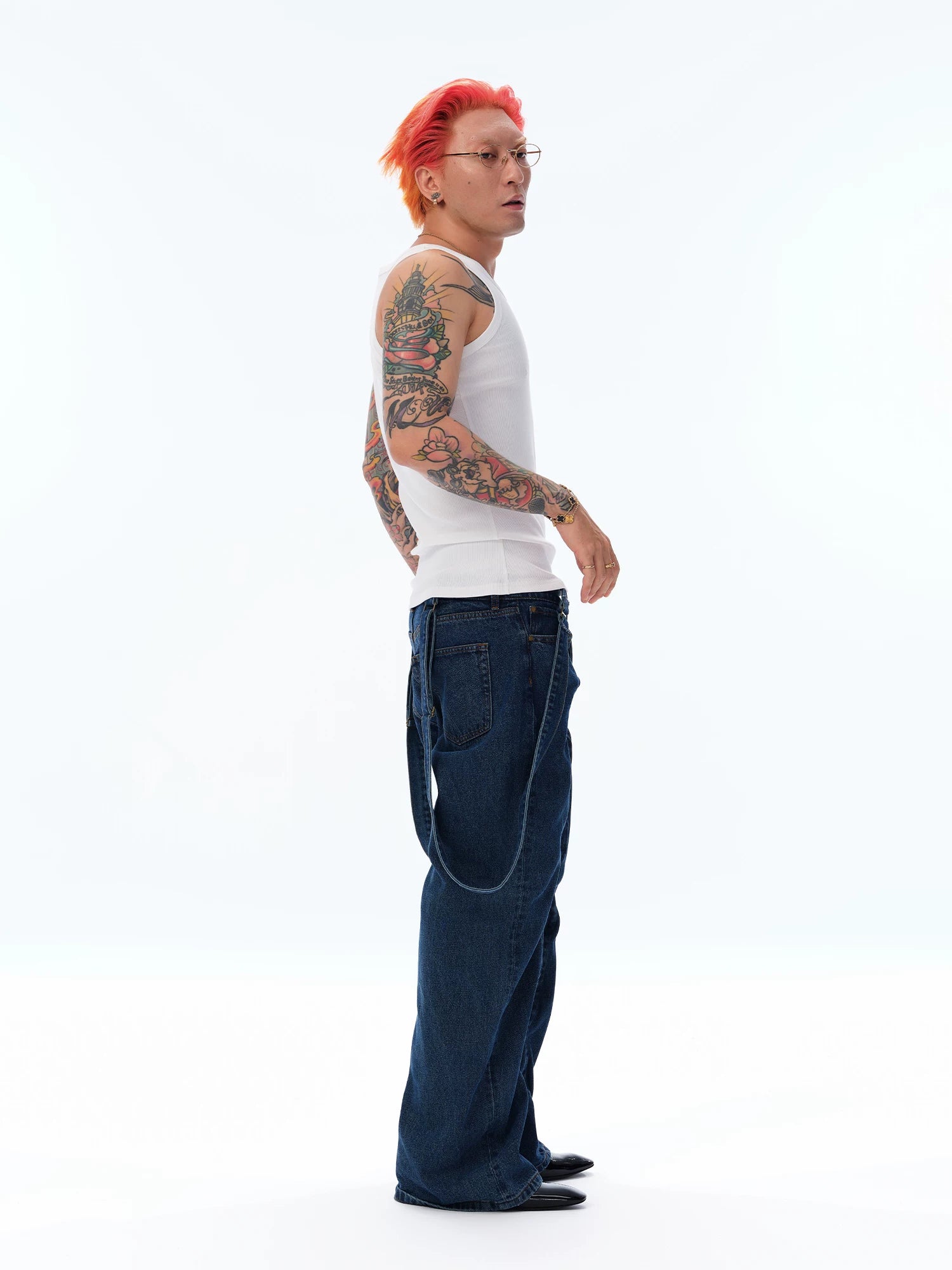 Men's Flare Denim Overalls