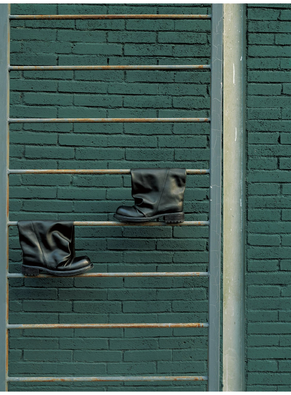 Washed Wrinkled Cowhide Boots