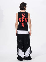 Men's Ripped Double Waist Jeans