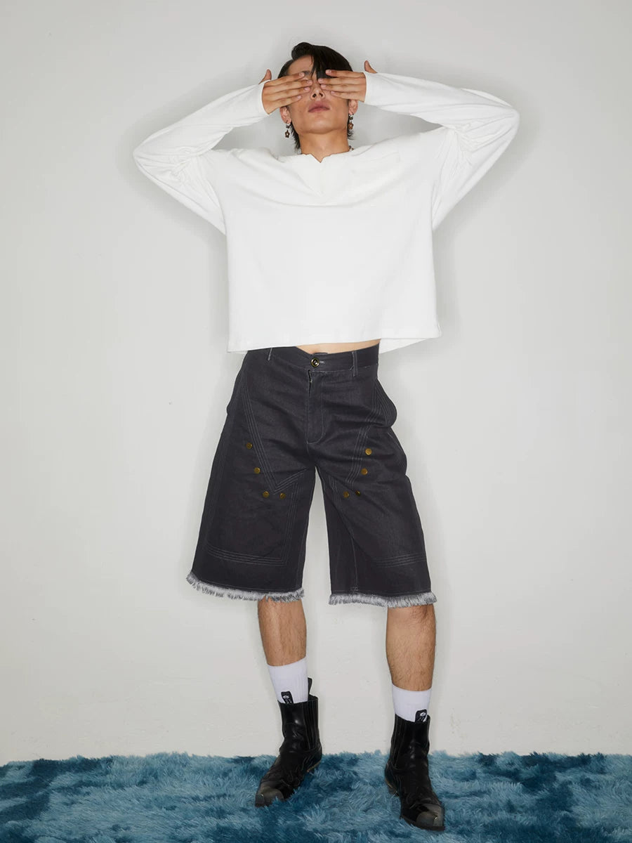 Vintage Y2K Riveted Frayed Cargo Shorts