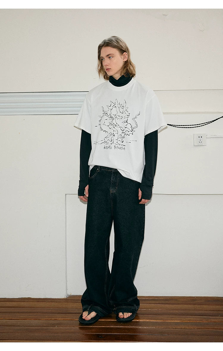 Dragon Print Quick Dry Couple Tees