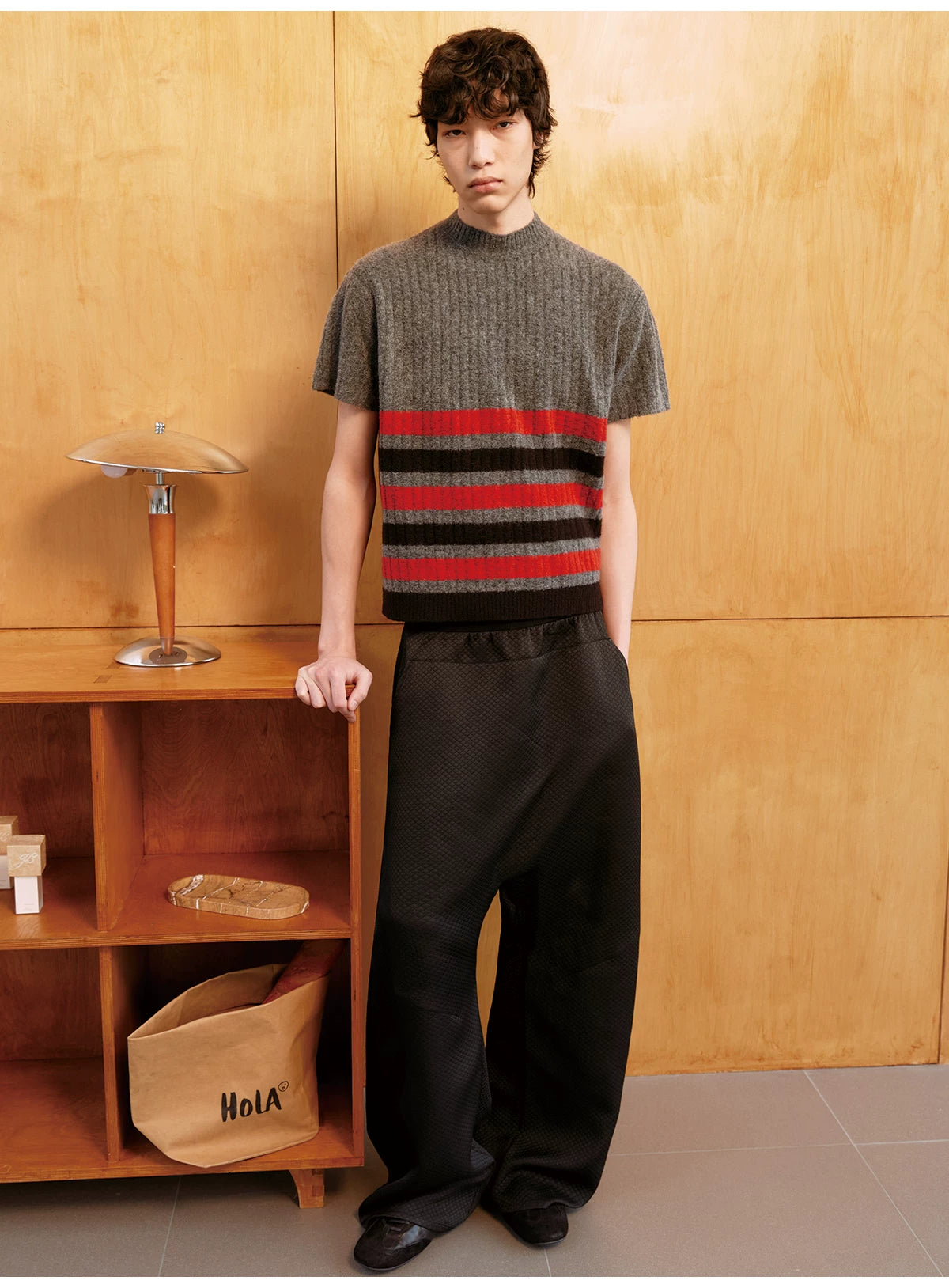 Striped Short Sleeve Round Neck Tee