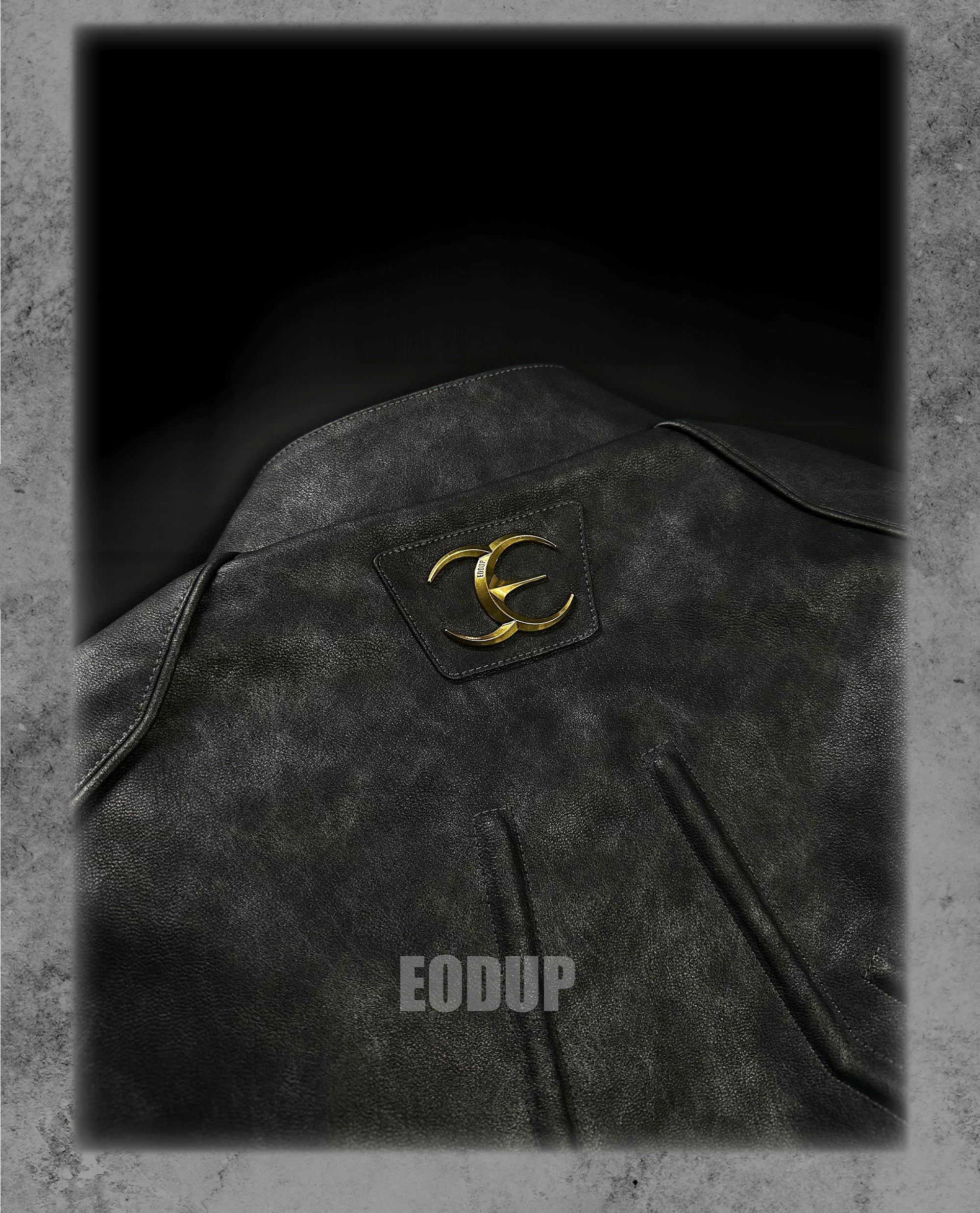 Distressed Deconstructed Biker Leather Jacket